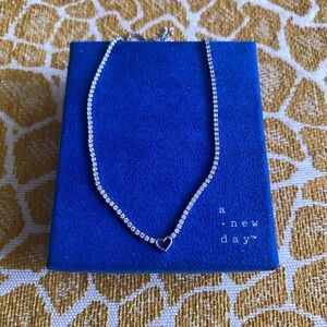 A New Day Heart Tennis Necklace
